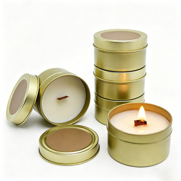 Wood Wick Tin Candle, JTG-Y7045GTJ